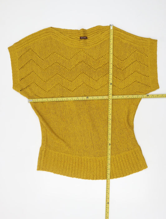 Womens UK Size 22 Savoir Yellow Pullover Jumper