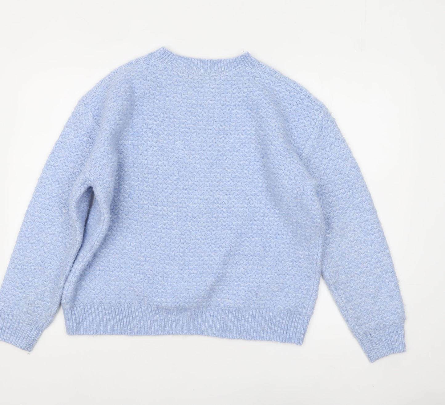 Marks and Spencer Women’s Blue Chunky Knit Crew Neck Jumper M