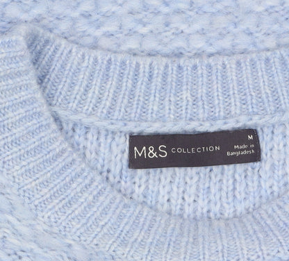 Marks and Spencer Women’s Blue Chunky Knit Crew Neck Jumper M