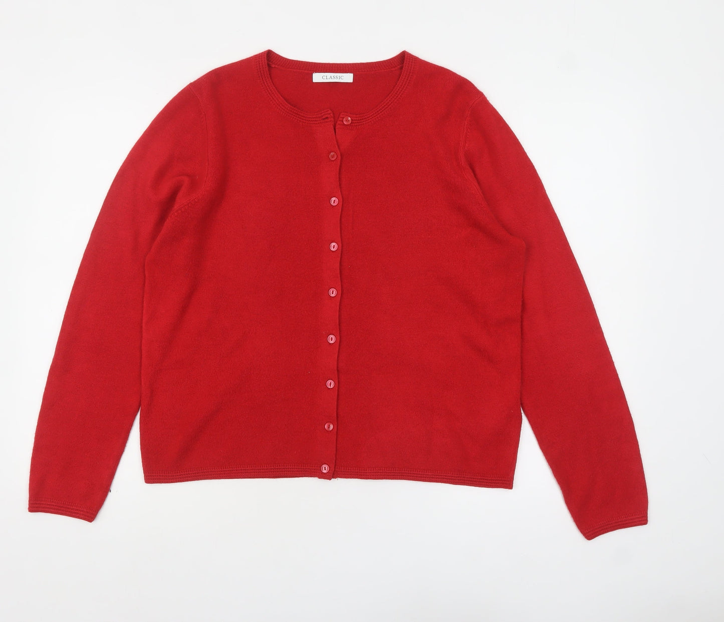 Womens UK Size 14 Marks and Spencer Red Cardigan Jumper