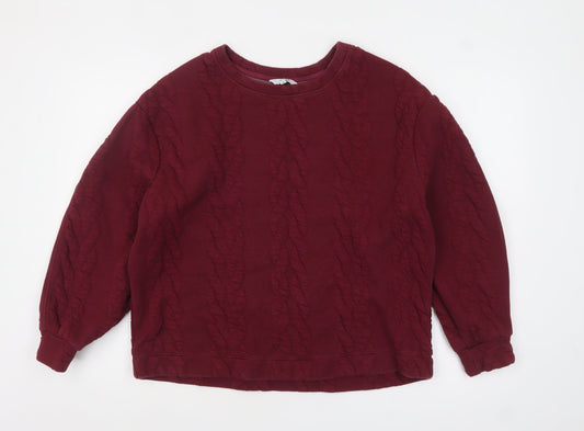 Womens UK Size L NEXT Red Pullover Sweatshirt