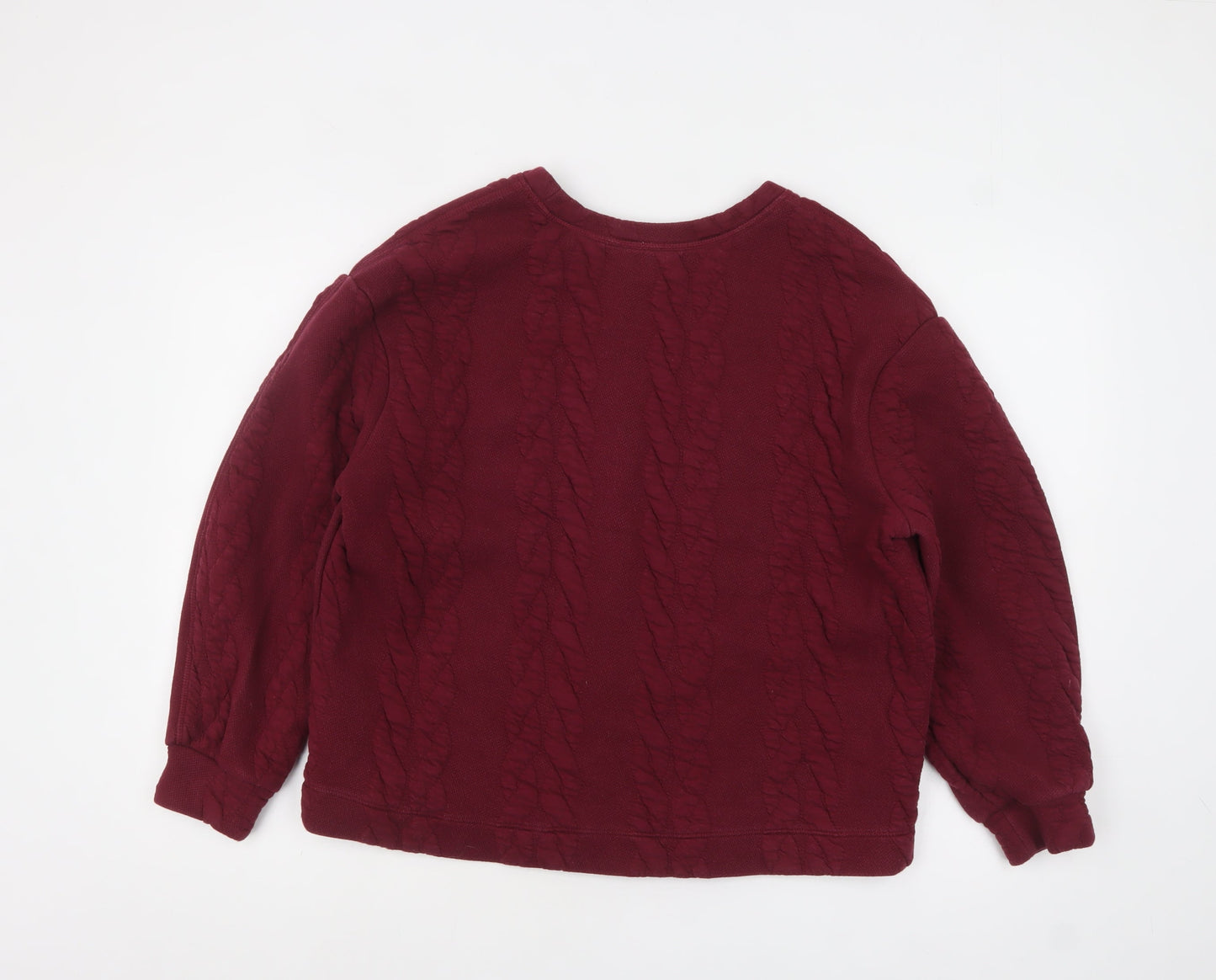 Womens UK Size L NEXT Red Pullover Sweatshirt