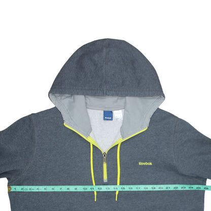 Mens UK Size 2XL Reebok Grey 1/2 Zip Hoodie