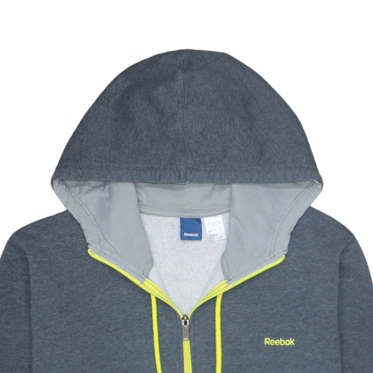 Mens UK Size 2XL Reebok Grey 1/2 Zip Hoodie