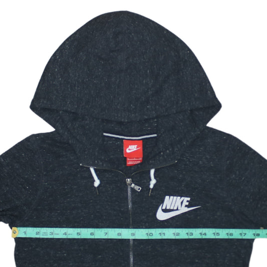 Womens UK Size S Nike Black Full Zip Hoodie