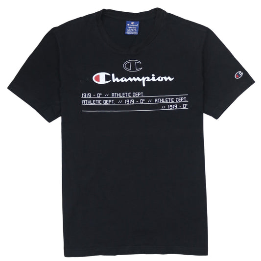 Champion Men's Black Medium Regular Fit Graphic T-Shirt