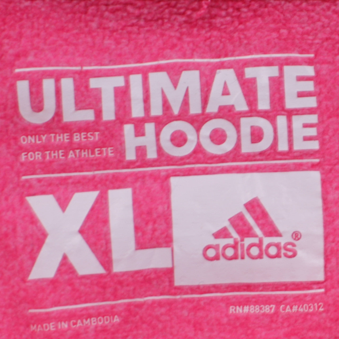 Womens UK Size XL adidas Pink Pullover Hoodie