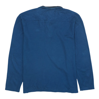Mens UK Size L Calvin Klein Blue Henley Sweatshirt