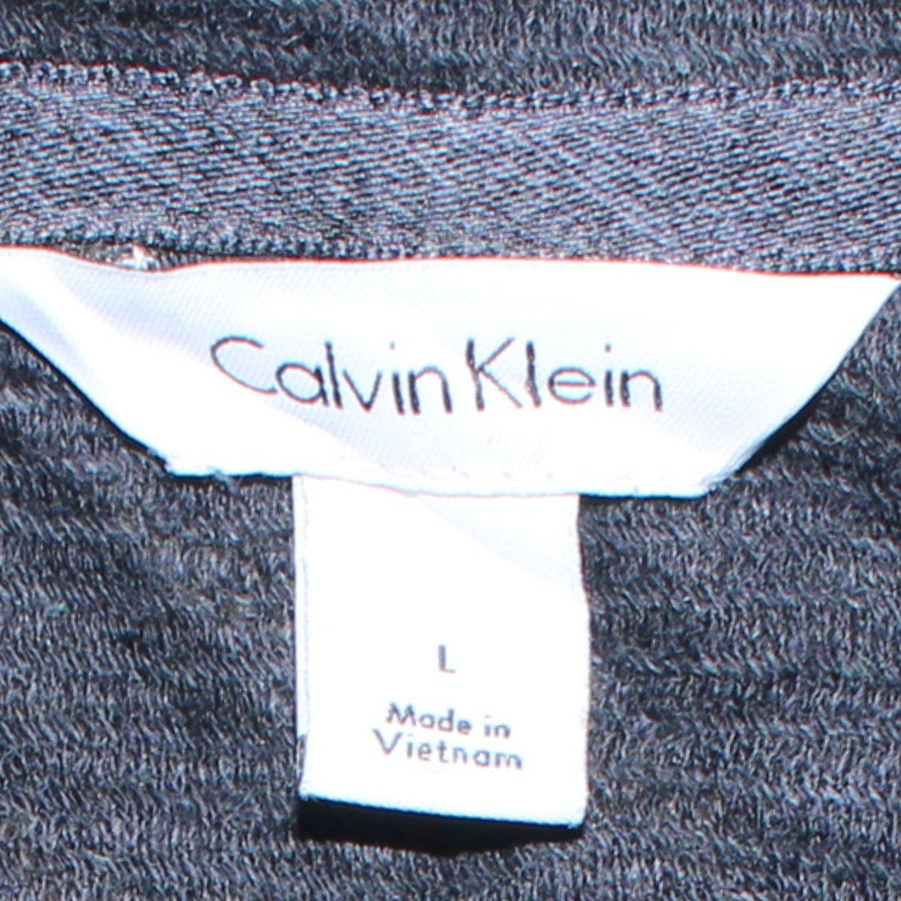 Mens UK Size L Calvin Klein Blue Henley Sweatshirt