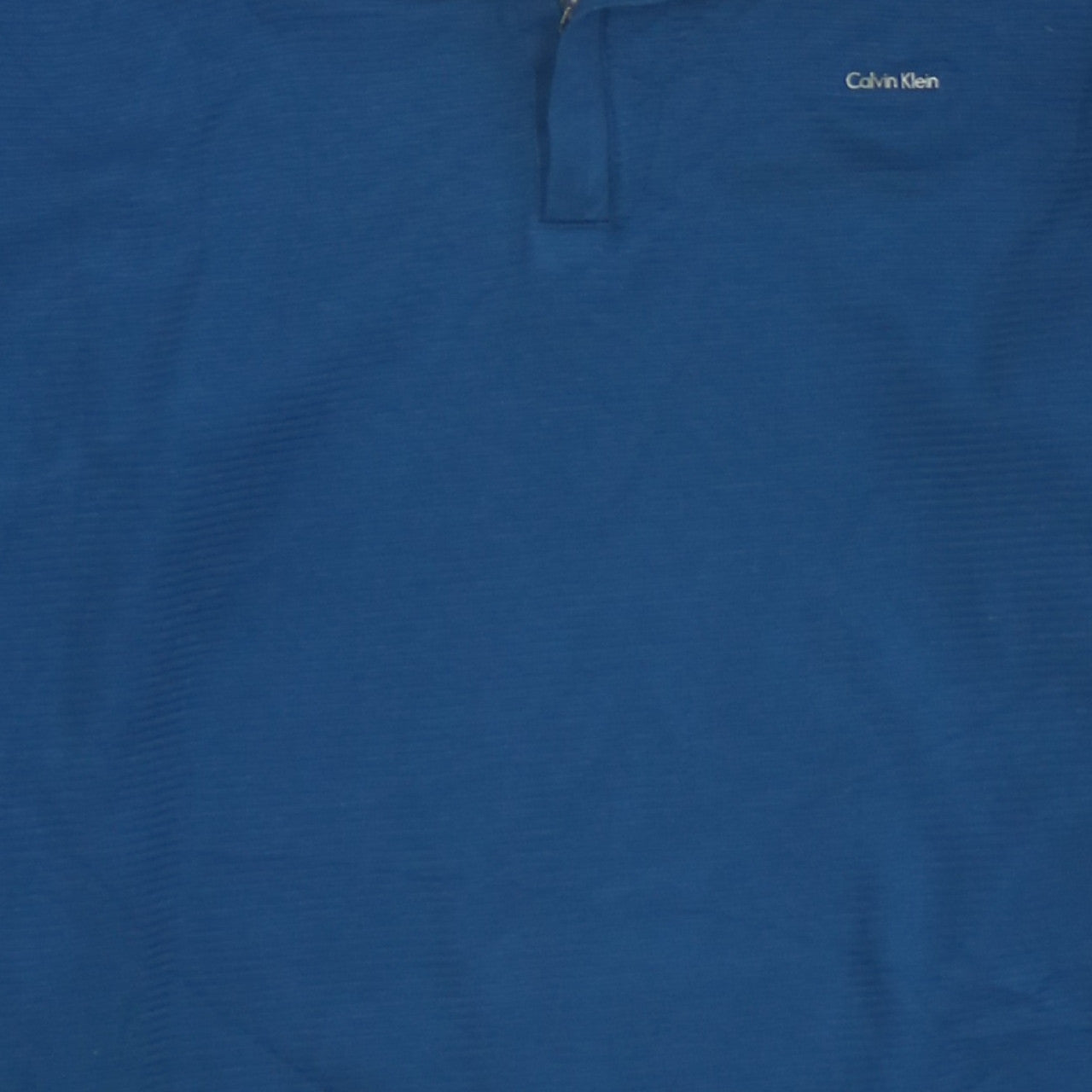 Mens UK Size L Calvin Klein Blue Henley Sweatshirt