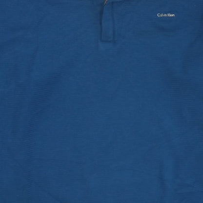 Mens UK Size L Calvin Klein Blue Henley Sweatshirt