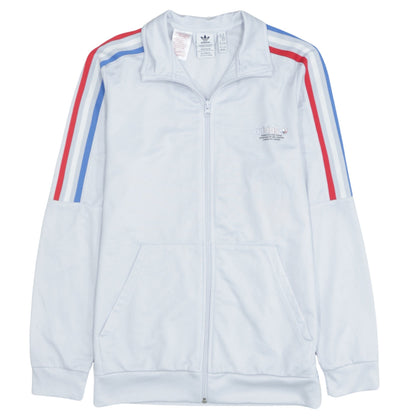 adidas Boys White 15-16 Years Track Jacket Full Zip Polyester Activewear