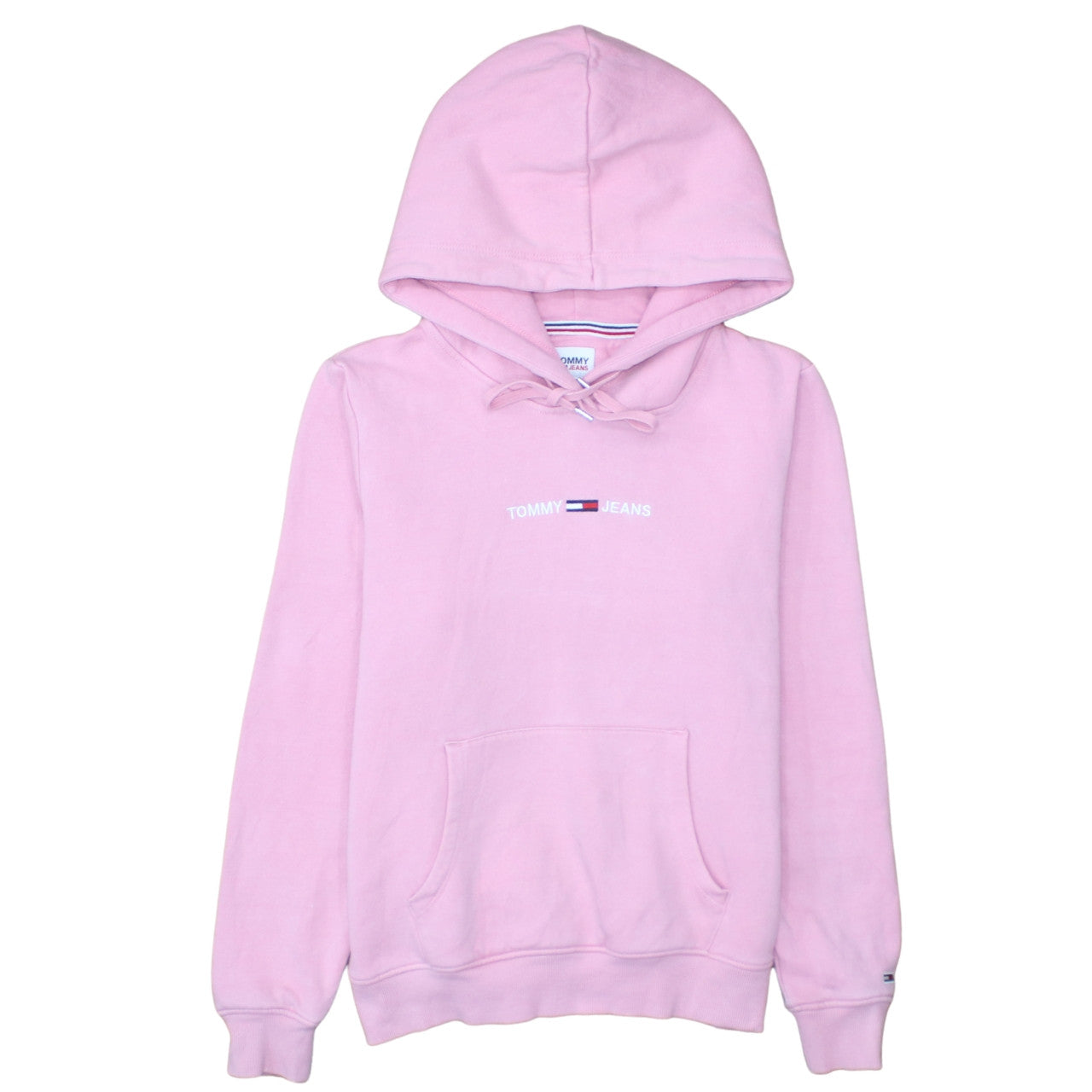 Womens UK Size S Tommy Jeans Pink Pullover Hoodie