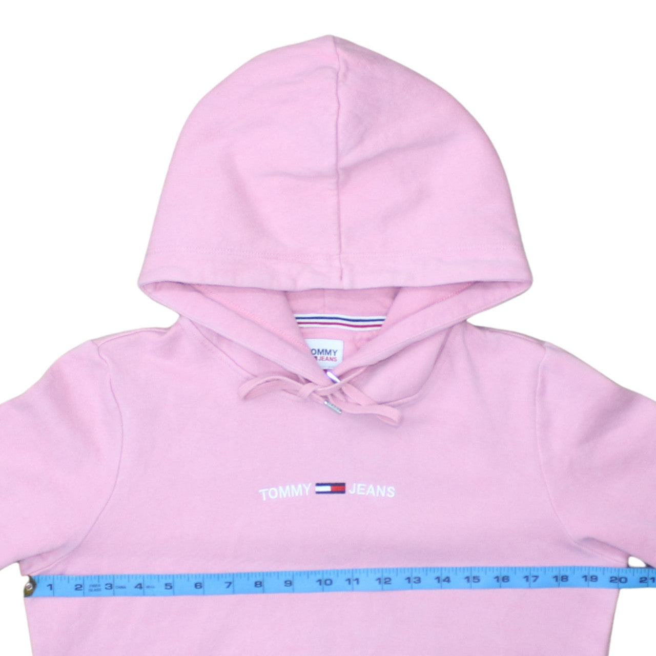 Womens UK Size S Tommy Jeans Pink Pullover Hoodie