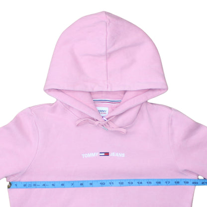 Womens UK Size S Tommy Jeans Pink Pullover Hoodie