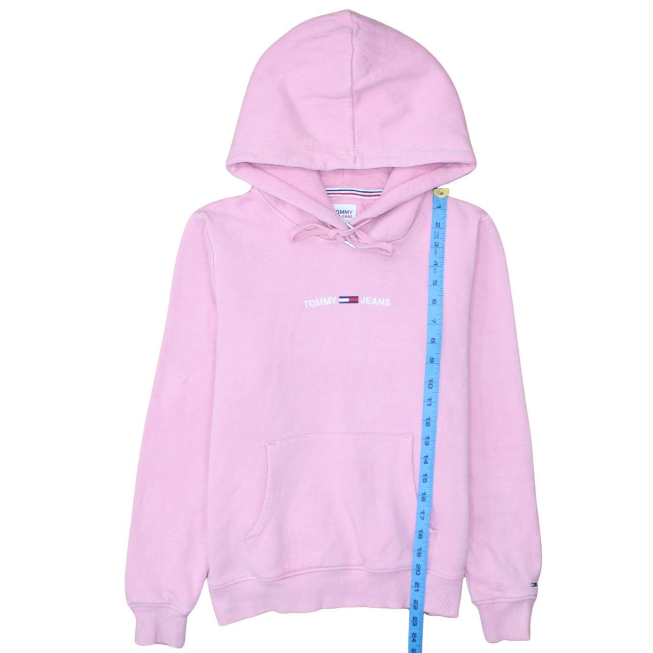 Womens UK Size S Tommy Jeans Pink Pullover Hoodie