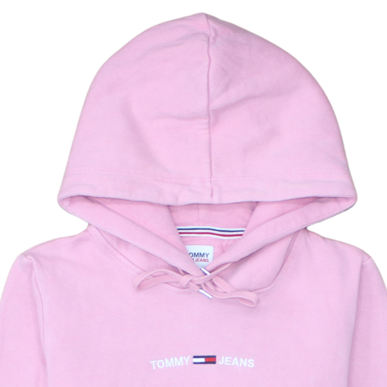 Womens UK Size S Tommy Jeans Pink Pullover Hoodie
