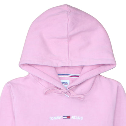 Womens UK Size S Tommy Jeans Pink Pullover Hoodie