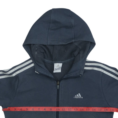 adidas Men’s Blue Track Jacket L Full Zip Hooded Sportswear