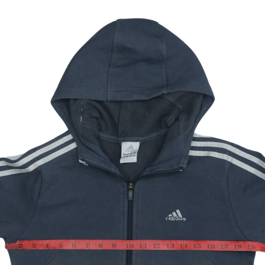 adidas Men’s Blue Track Jacket L Full Zip Hooded Sportswear