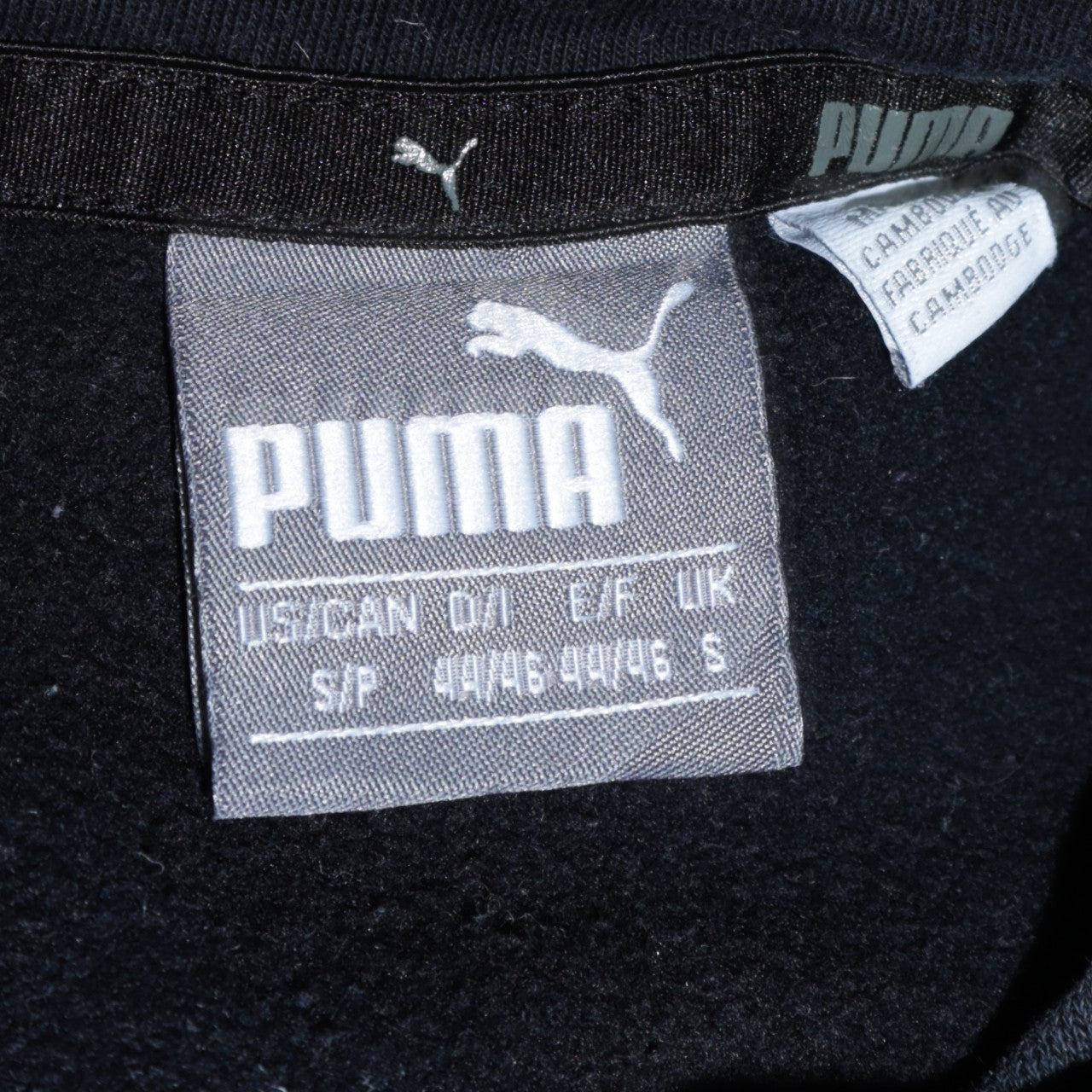 Mens UK Size S PUMA Black Pullover Hoodie