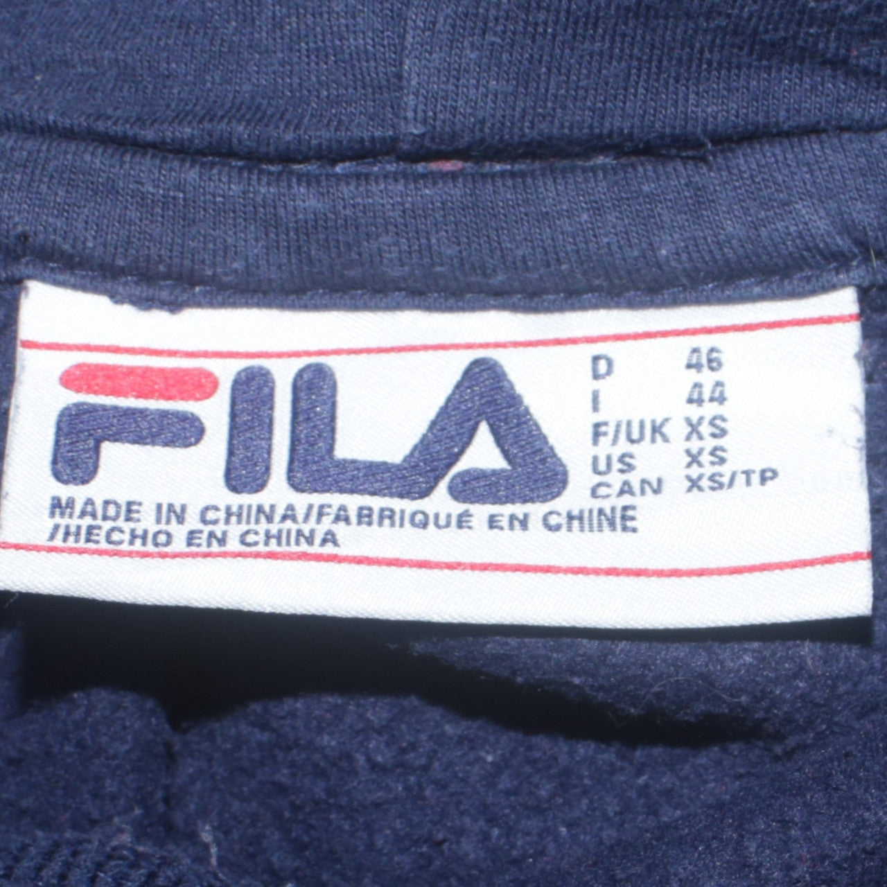 Mens UK Size XS FILA Multicoloured Pullover Hoodie