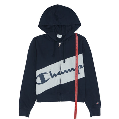 Mens UK Size L Champion Blue Full Zip Hoodie