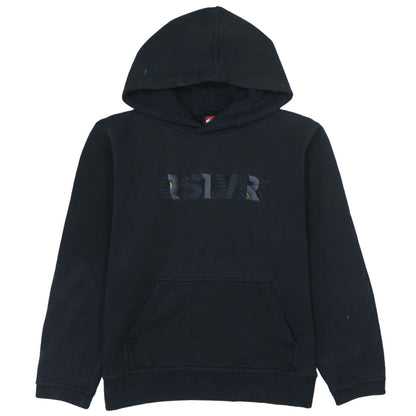 Quiksilver Boys Black Hoodie Pullover Fleece Graphic Print Size 14 Years