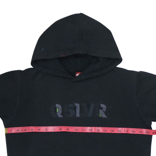 Quiksilver Boys Black Hoodie Pullover Fleece Graphic Print Size 14 Years