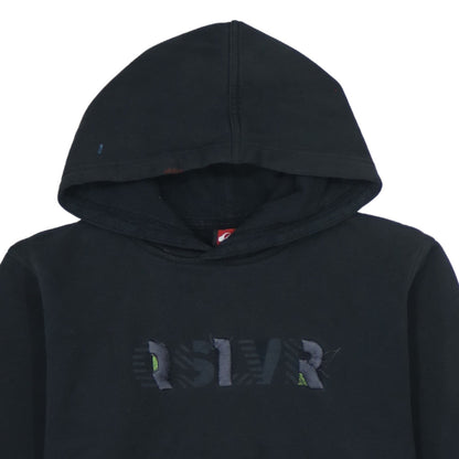 Quiksilver Boys Black Hoodie Pullover Fleece Graphic Print Size 14 Years