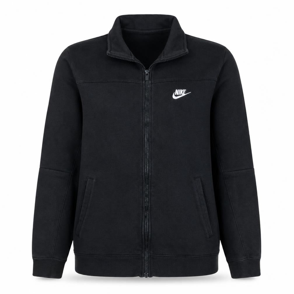 Nike Womens Black Full Zip Track Jacket Size S Cotton Blend