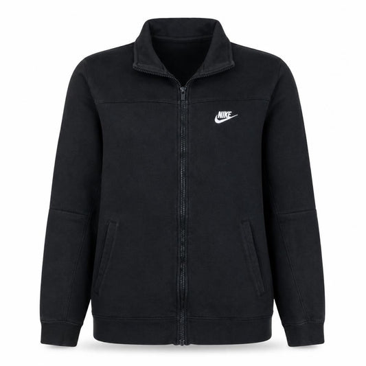 Nike Womens Black Full Zip Track Jacket Size S Cotton Blend