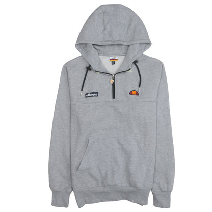 Mens UK Size L ellesse Grey 1/2 Zip Hoodie