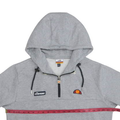 Mens UK Size L ellesse Grey 1/2 Zip Hoodie
