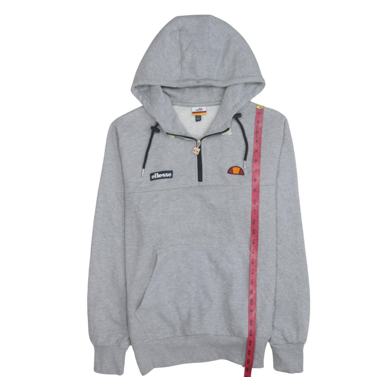 Mens UK Size L ellesse Grey 1/2 Zip Hoodie