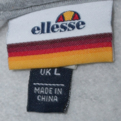 Mens UK Size L ellesse Grey 1/2 Zip Hoodie