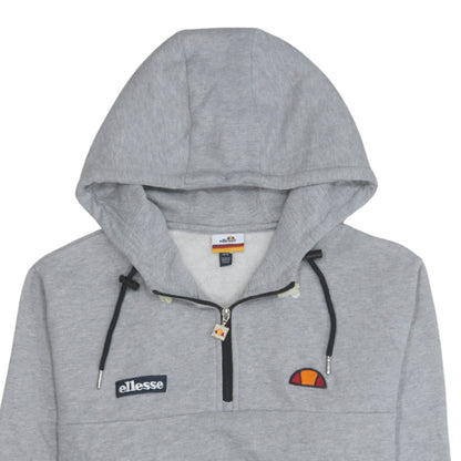 Mens UK Size L ellesse Grey 1/2 Zip Hoodie