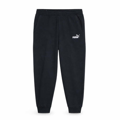 Front view of Puma Men's Black XL Jogger Sweatpants Tapered Fleece Athletic Trousers