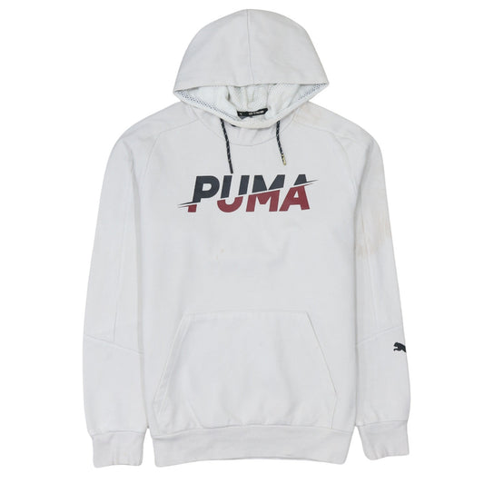 Mens UK Size S PUMA White Pullover Hoodie