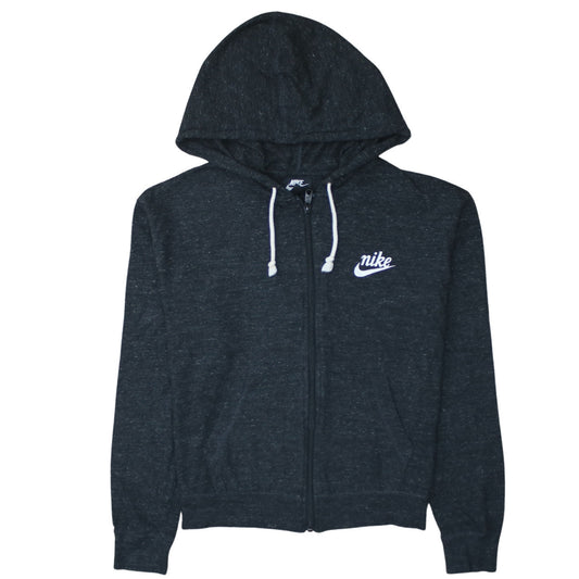Womens UK Size M Nike Black Full Zip Hoodie