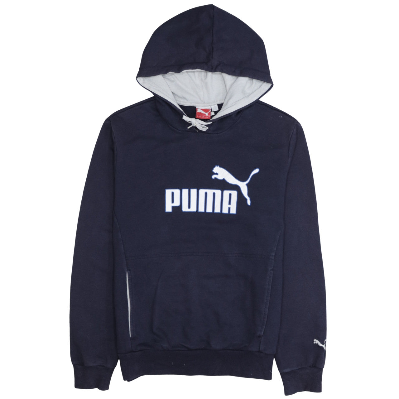 Mens UK Size S PUMA Blue Pullover Hoodie
