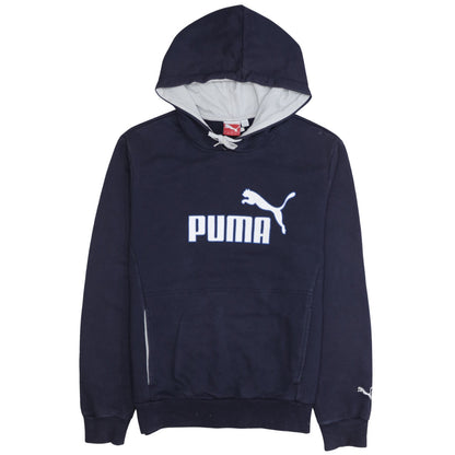 Mens UK Size S PUMA Blue Pullover Hoodie