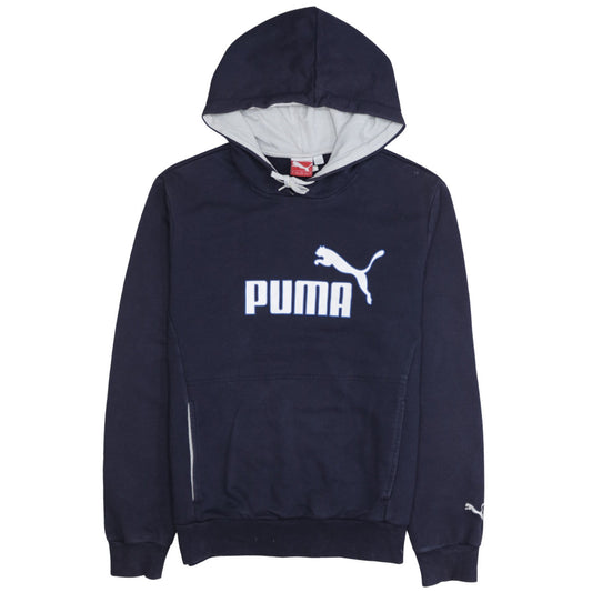 Mens UK Size S PUMA Blue Pullover Hoodie