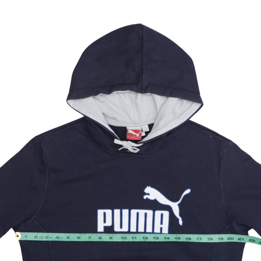 Mens UK Size S PUMA Blue Pullover Hoodie