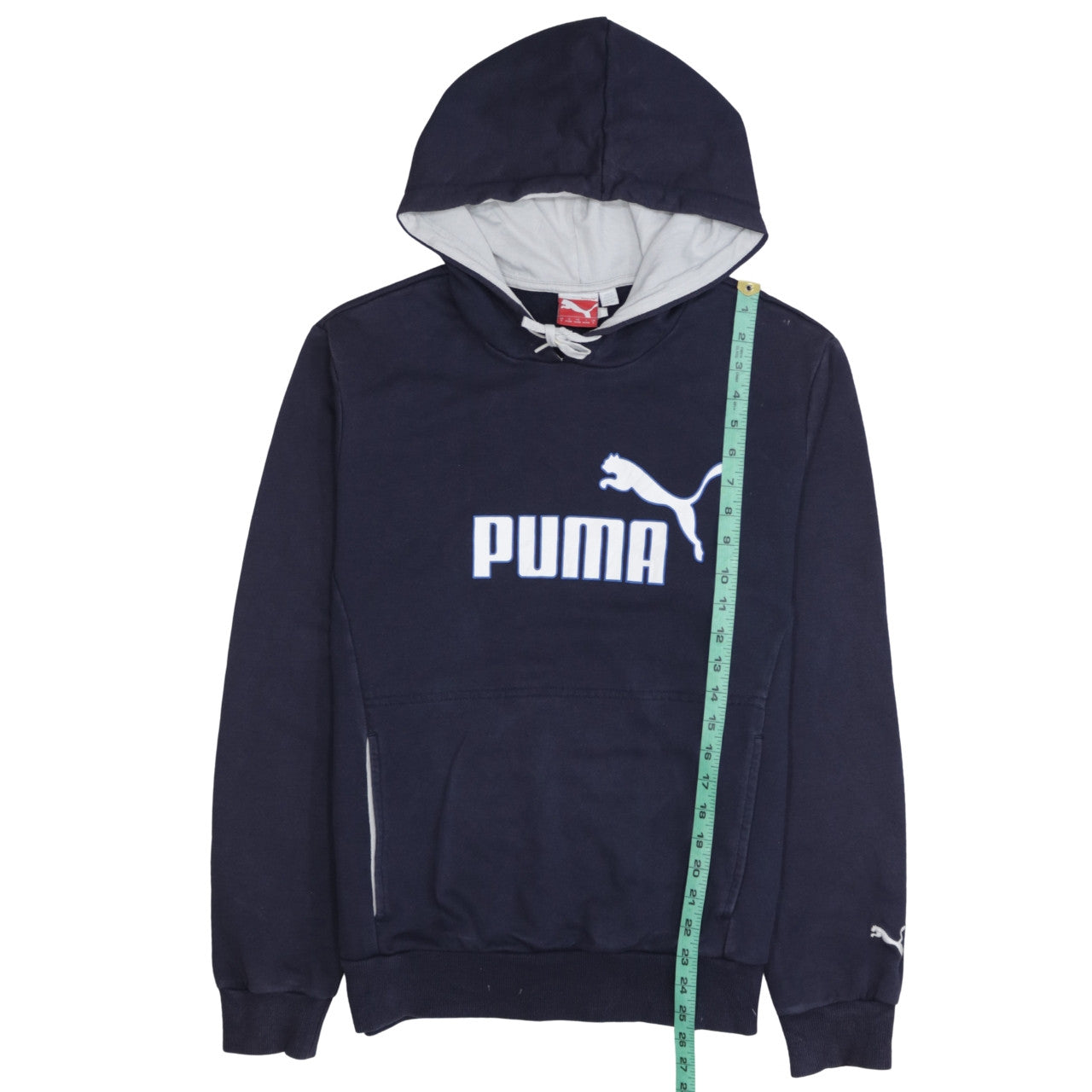 Mens UK Size S PUMA Blue Pullover Hoodie