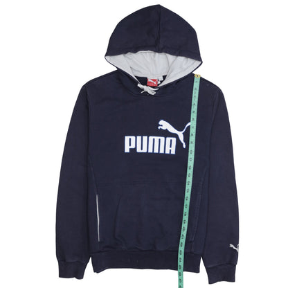 Mens UK Size S PUMA Blue Pullover Hoodie