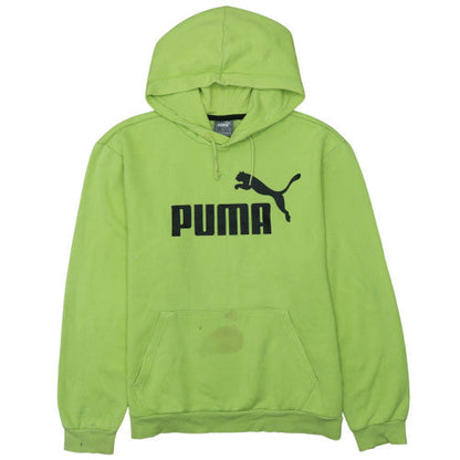 Mens UK Size M PUMA Green Pullover Hoodie