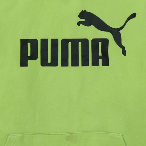 Mens UK Size M PUMA Green Pullover Hoodie