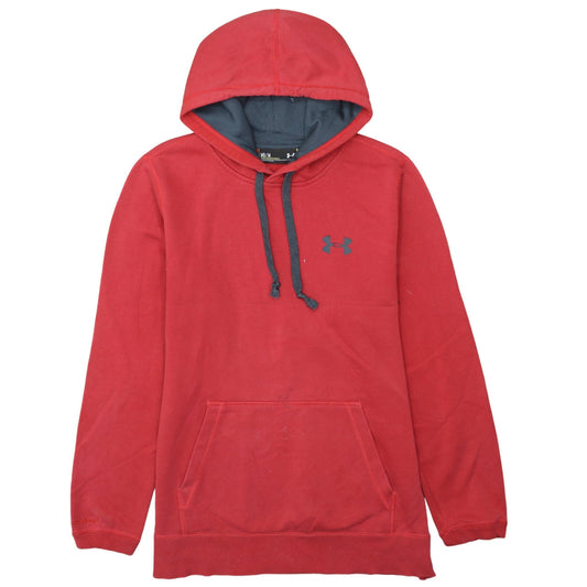 Mens UK Size M Under armour Red Pullover Hoodie
