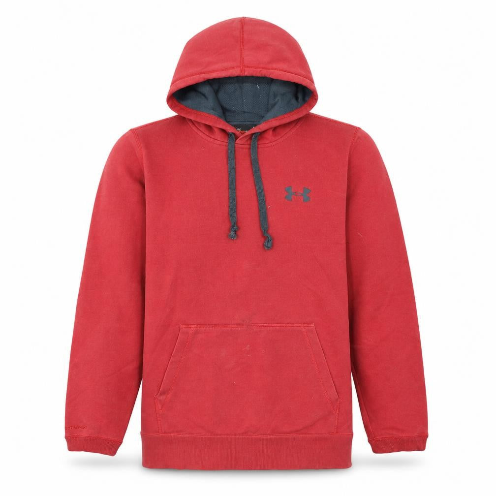 Mens UK Size M Under armour Red Pullover Hoodie